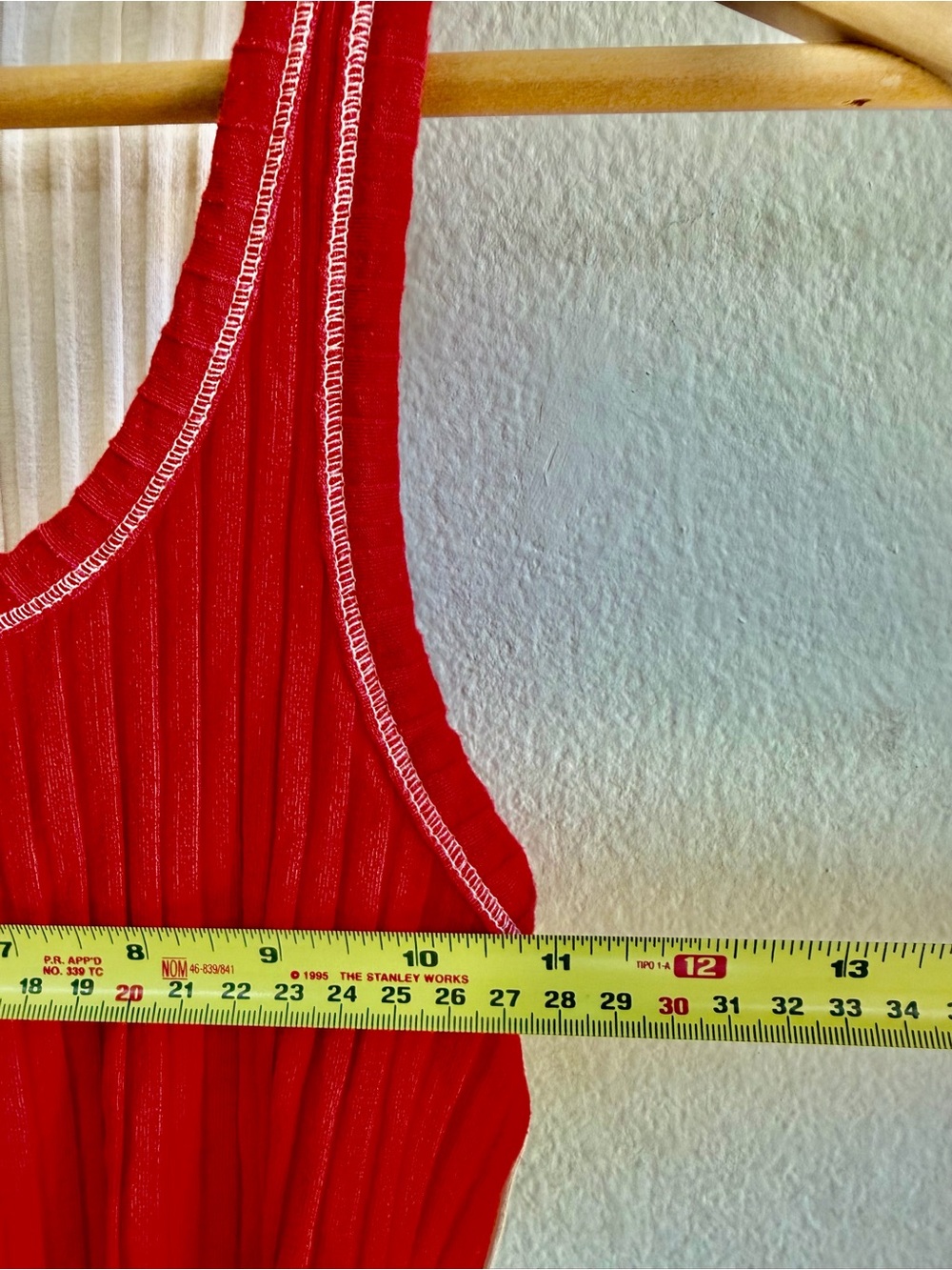 Zara Red and White Ribbed Colorblock Tank Top - Picture 7 of 7